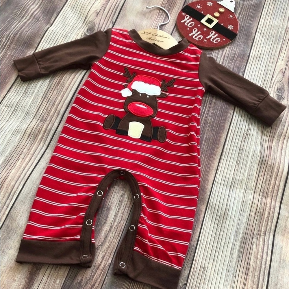 NWT INFANT BOYS REINDEER BOUTIQUE OUTFIT